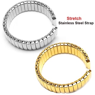 Dây Đeo Đồng Hồ Co Giãn Bằng Thép Không Gỉ 12mm 14mm 16mm 18mm 20mm