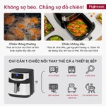 Nồi chiên không dầu 8L điện tử Fujihome Nhập Khẩu chống dính cao cấp, Nồi chiên cơ không hơi nước tự ngắt an toàn — ảnh 8