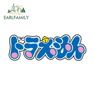EARLFAMILY 13cm Hoạt Hình Doremon Logo Dễ Thương JDM Xe Dán Chống Thấm Nước Chống Trầy Xước Vinyl Xe Bọc Sửa Chữa DIY Decal