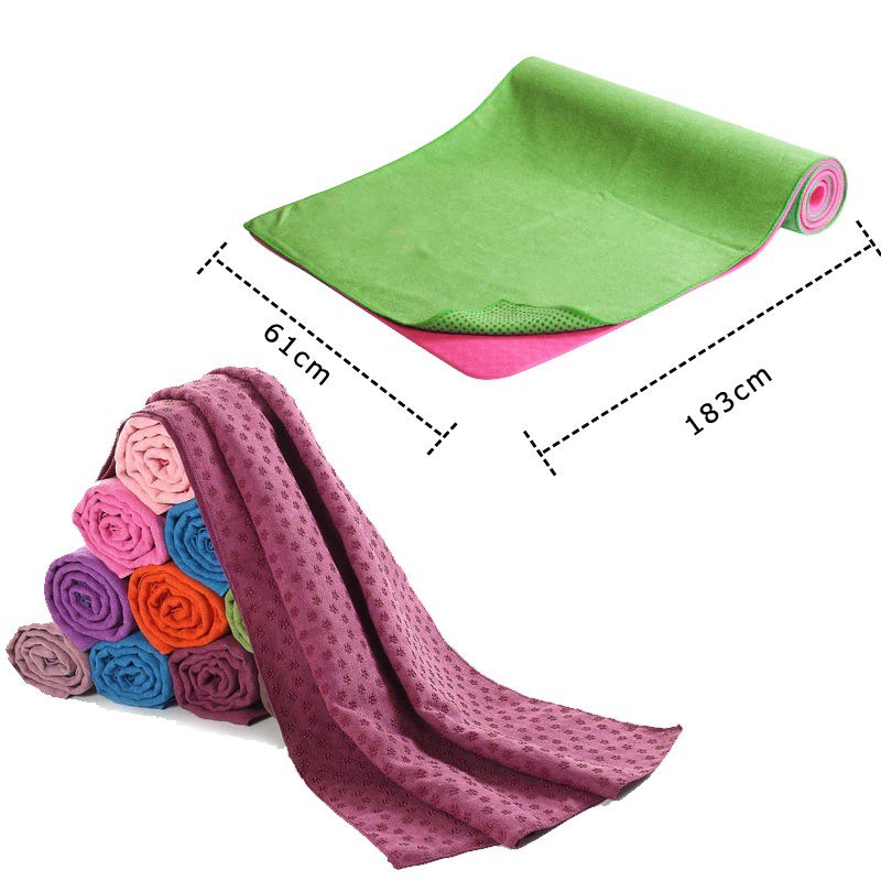 Khăn trải thảm tập YOGA  SPORTY YGM11 chống trơn trượt, thấm mồ hôi chất liệu sợi Microfiber bền đẹp