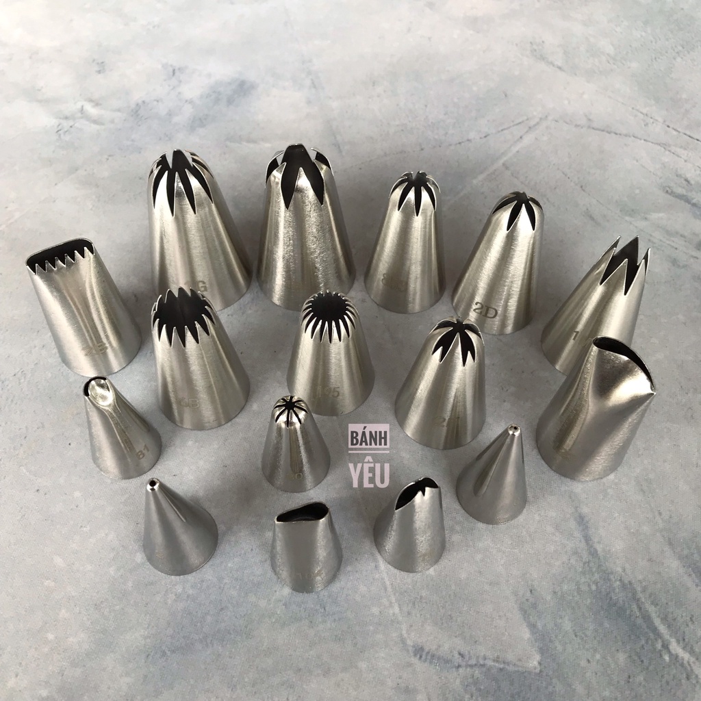 [Cao cấp] Đui Bắt Kem Inox không rỉ, Đúc nguyên khối, dùng tạo hình bánh làm bánh su kem - DCTC