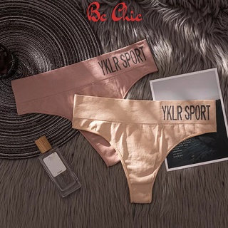 Quần Lót Nữ , Quần Lót Nữ Cotton Sexy Lọt Khe phối viền chữ YKLR SPỎRT cá tính mã Q8845 BC_CHIC LINGERIE