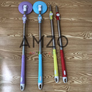 AMZO_[SALE] COMBO 2 CÂY LAU NHÀ 360 ĐỘ CAO CẤP THÂN INOX LỚN MÂM NHỰA (ĐÃ KÈM BÔNG LAU )
