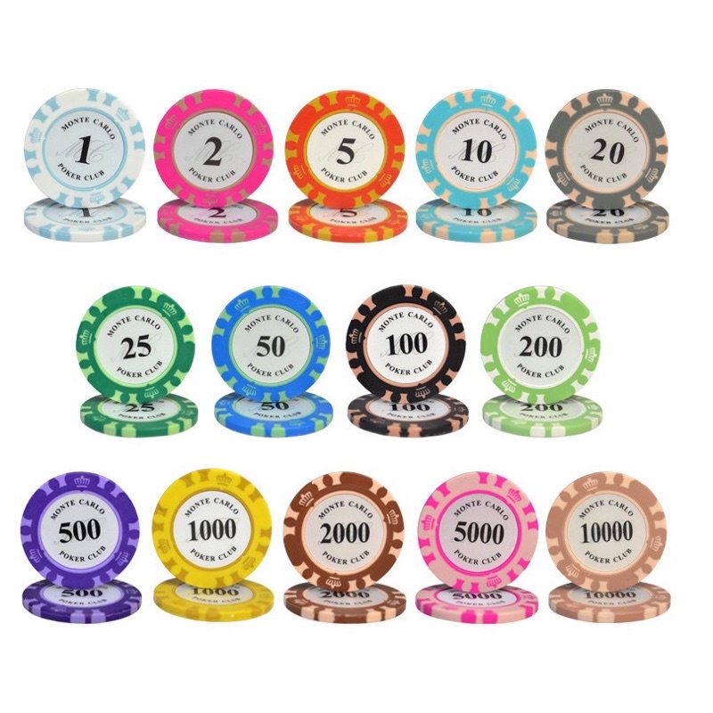 Set 10 Chip poker / Phỉnh poker lõi thép cao cấp giá rẻ
