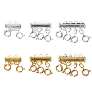 Đầu nối trang sức Yoo Vòng cổ nhiều lớp Khóa ống từ tính cho dây chuyền có thể xếp chồng lên nhau