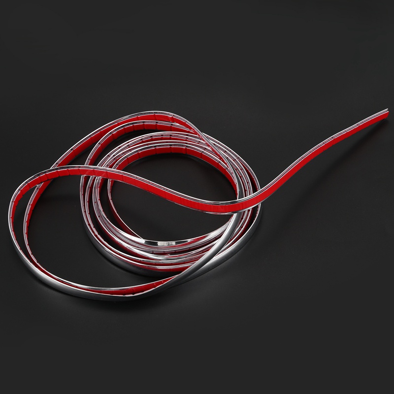 Lưới tản nhiệt ô tô màu bạc ngoại thất Chrome Tạo kiểu trang trí Moulding Trim Strip 12mm