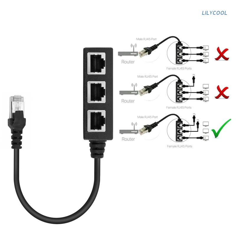 Dây cáp chia cổng mạng LAN đầu cắm RJ45 1 sang lỗ cắm 3 | Shopee Việt Nam