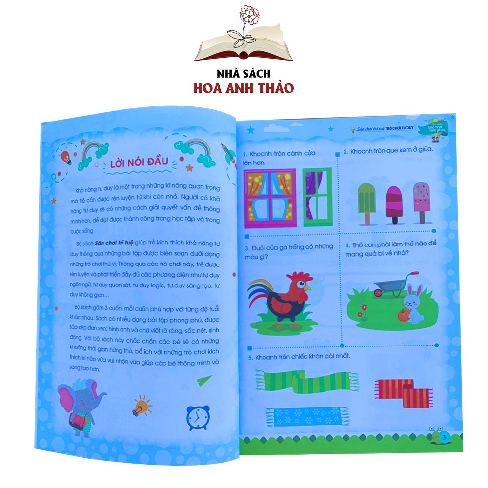 Ảnh Sách - Sân chơi trí tuệ Rèn luyện não trái não phải cho bé từ 3-6 tuổi 4