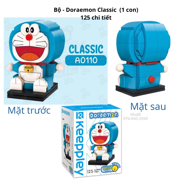 Bộ Đồ Chơi Lắp Ráp Mô Hình Doremon Nobita Shizuka Kiểu Lego Cho Bé Từ 6 Tuổi Hiệu Keeppley 9402