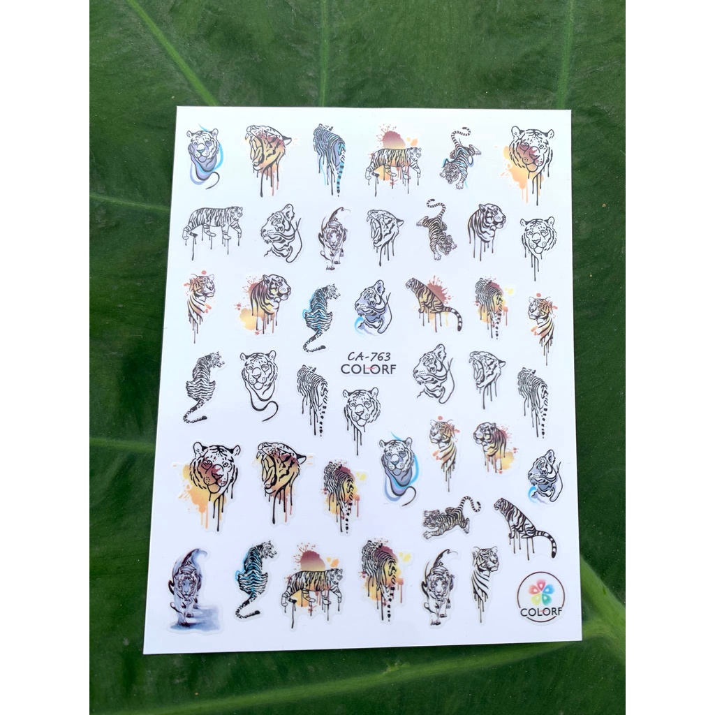 Sticker dán móng , Stick hổ 2022 ,tiger nail trang trí móng | Shopee ...