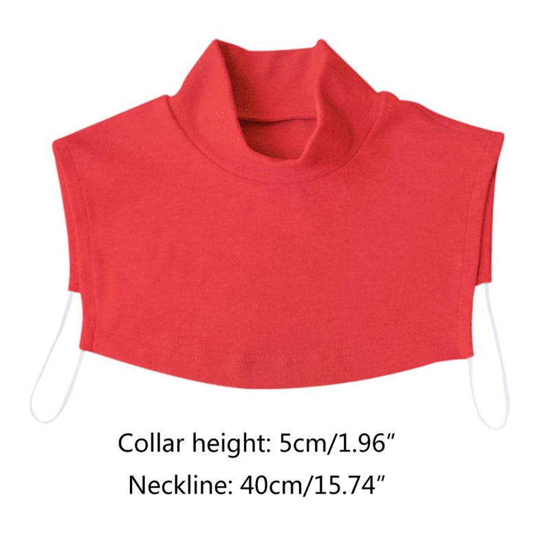 Unisex Solid Color Turtleneck Half  Dickey Detachable Fake Collar Neck Warmer