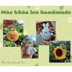 Móc khóa thỏ, gà, búp bê thời tiết, hoa hướng dương- Handmade len - Amigurumi (có chuông)