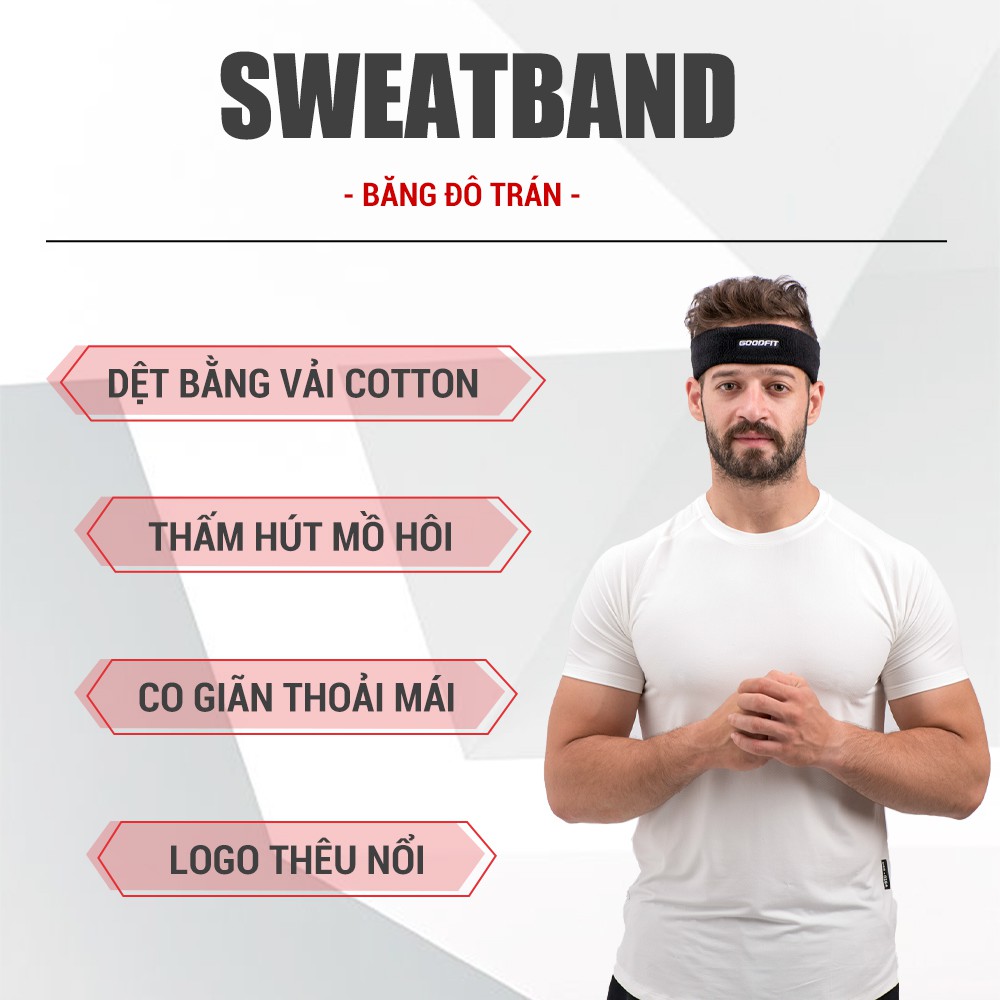 Ảnh Băng đô thể thao ,rửa mặt, cài tóc GoodFit chất vải cotton mềm mại, thấm hút mồ hôi GF802SB 2