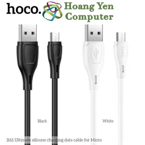 Cáp Sạc MICRO USB Hoco X61 Dây Silicon Mềm Dẻo Chống Cháy Dài 1M - BH 6 Tháng - Hoàng Yến Computer