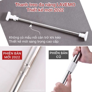 Thanh Treo Đa Năng LAVEMO Thanh Treo Quần Áo Không Khoan Tường Inox TT01