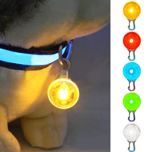 Mặt Dây Chuyền Hình Tròn Gắn Đèn LED Phát Sáng Ban Đêm Cho Thú Cưng