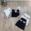Set Áo Phối kẻ mix Chân váy