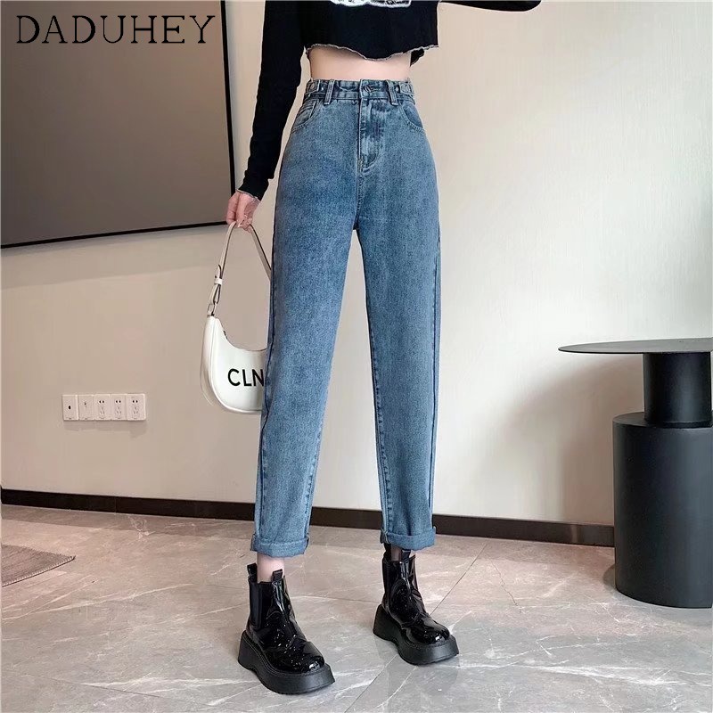 Ảnh Quần jeans lưng cao ống đứng thời trang Hàn cho nữ 3
