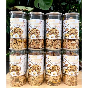 Granola Ăn Kiêng Nhiều Hạt Hoa Quả Sấy 500G - Ngũ Cốc Ăn Kiêng Truyền Thống (35% yến mạch)