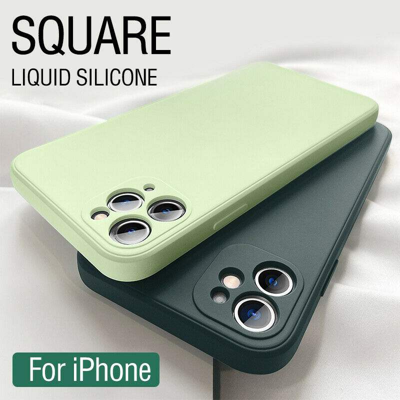 Ốp điện thoại silicone mềm chống sốc màu trơn thích hợp cho iphone 6 6s 7 8 plus