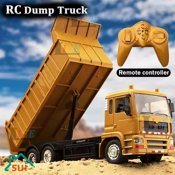 Điều Khiển Từ Xa RC Đổ Xe Tải Đồ Chơi Xe Ô Tô 2.4G Kỹ Thuật Xe Đồ Chơi 8 Kênh Bộ Điều Khiển Xe Ô Tô Đồ Chơi Trẻ Em Quà Tặng