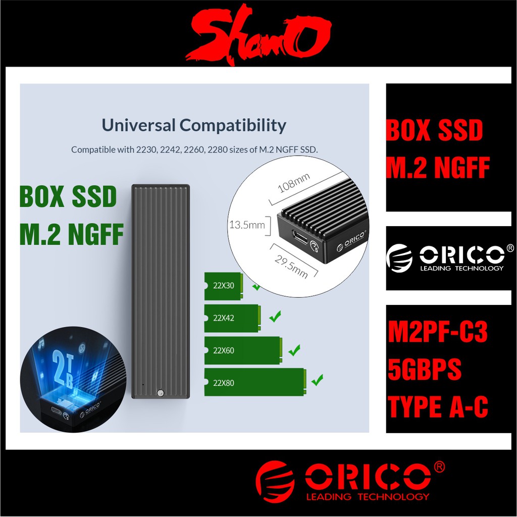 Box ổ cứng SSD M2 Sata (NGFF) Orico M2PF-C3 – CHÍNH HÃNG – Bảo hành 12 ...