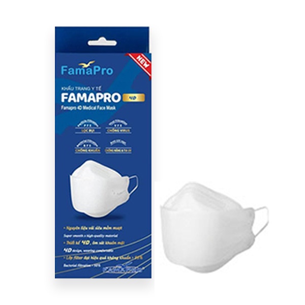 Ảnh Combo 10 Hộp khẩu trang y tế cao cấp kháng khuẩn 3 lớp Famapro 4D (10 cái/hộp) 4