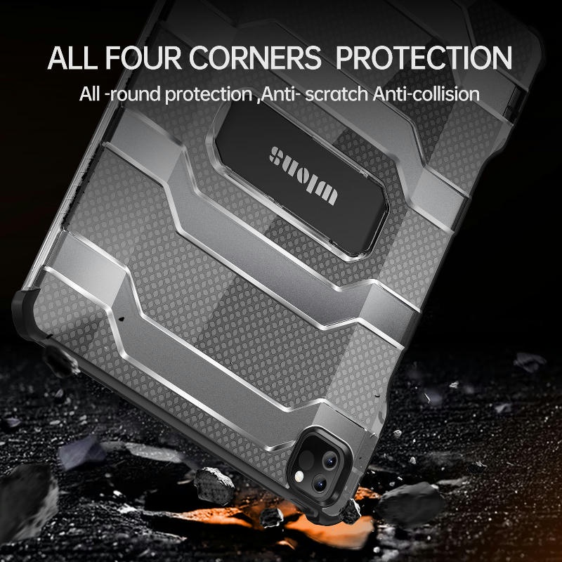 Inovagen Cho Vỏ i-Pad Có Chân Đế, Phù Hợp Với i-Pad 10, Pad Air 6 M2, Pro 13 '' M4 2024 Cover, Có Khe Cắm Bút, Góc Túi Khí, Chống Sốc, Vỏ Máy Tính Bảng Bảo Vệ Toàn Diện