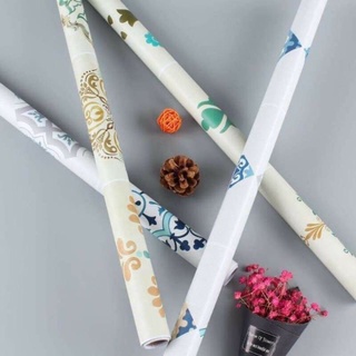 Giấy dán tường nhà bếp, Decal dán bếp chống bắn dầu mỡ ô hoa văn hình (ngẫu nhiên hình)