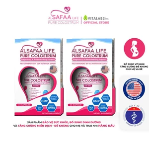 Combo 02 hộp Thực phẩm bảo vệ sức khỏe Sữa non Al Safaa Life hộp 30 viên
