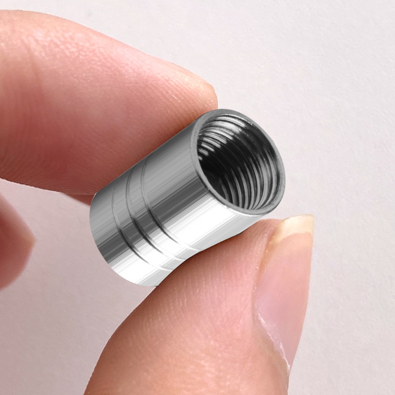 Bộ 4 Nắp Van Khí Nén Hình Trụ Màu Bạc / Đen Cho Toyota Audi BMW Honda Volkswagen