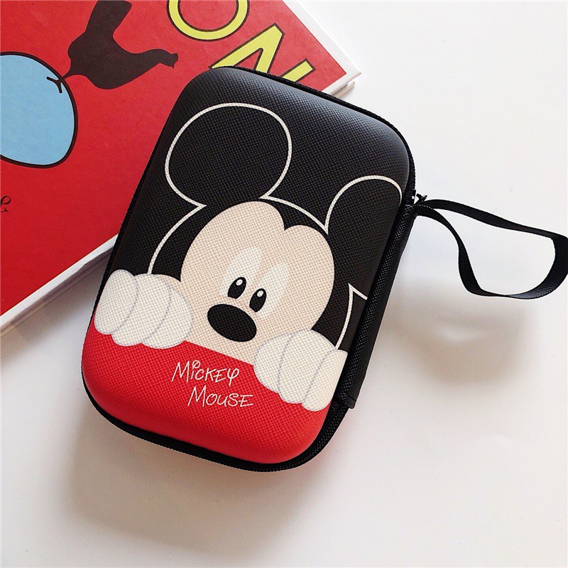Hộp lưu trữ cáp tổ chức cho ngân hàng điện / đồ trang sức / túi sạc Túi Zipper Mickey Kids