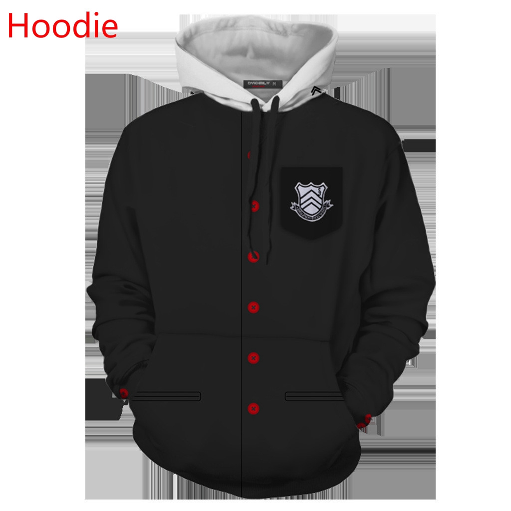 Áo Khoác Hoodie In Hoạt Hình Persona 5 3D Phối Khóa Kéo Cá Tính