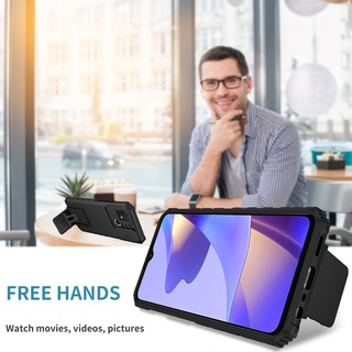 Dành Cho OPPO A15 A15s A92 A72 A52 A53 2020 A32 A3s A5s A12e A12s F9 Ốp Lưng Có Trượt Camera Chân Đế Chống Sốc Bảo Vệ Siêu Mỏng