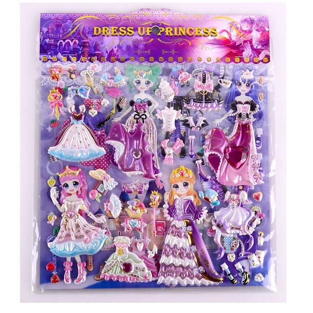 Set Sticker 3D hình dán công chúa dạ hội Fesson