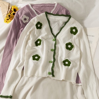 Áo Khoác cardigan Dệt Kim Tay Dài Cổ Chữ V Dáng Ôm Phong Cách Hàn Quốc Thời Trang Cho Nữ