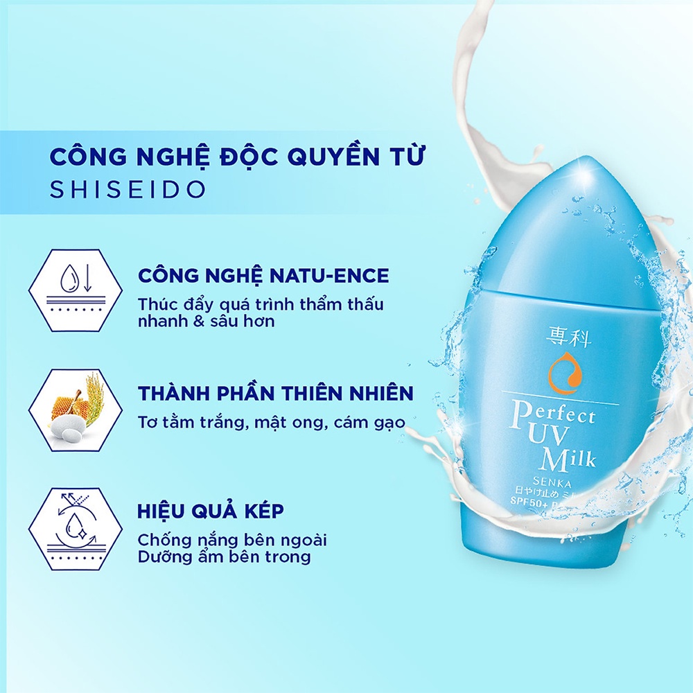 Ảnh Kem chống nắng Senka Perfect UV Milk 40ML 4