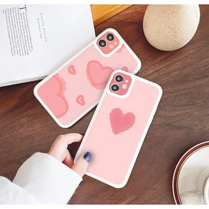 Ốp lưng iphone Trái Tim Hồng cạnh vuông dẻo ip16 16prm 6splus/7/7plus/8/8plus/x/xr/xs/11/12/pro/max/plus/13promax tr114
