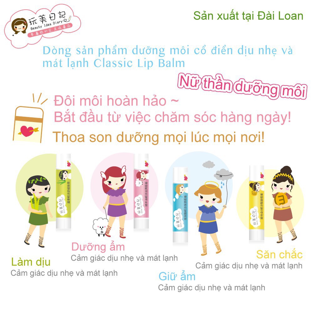 [FREESHIP] Son Dưỡng Môi Cấp Ẩm,Phục Hồi, Sáng Môi Beauty Idea Diary 5g/thỏi
