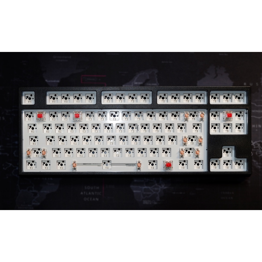 Bộ kit bàn phím cơ Keycool KC87 3 chế độ kết nối, mạch hotswap xuôi ...