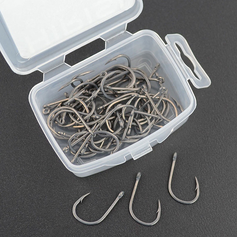 Hirisi Set 50 Lưỡi Câu Cá Phủ Thép carbon 8001