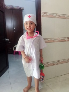 Áo bác sĩ cho bé tập làm bác sĩ Từ 3 Đến 10 Tuổi Màu Trắng Màu Hồng