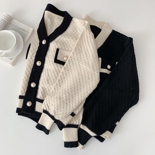 Áo Khoác Cardigan Dệt Kim Tay Dài Dáng Rộng Thời Trang Hàn Quốc Cho Nữ
