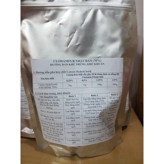 BỘT KHỬ KHUẨN KHỬ TRÙNG cloraminB túi 1kg