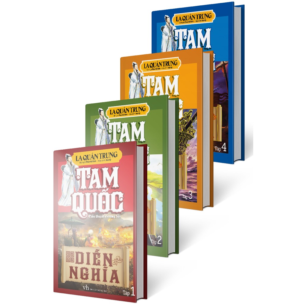 Ảnh Sách - Tam quốc diễn nghĩa trọn bộ 4 tập - bìa cứng 1