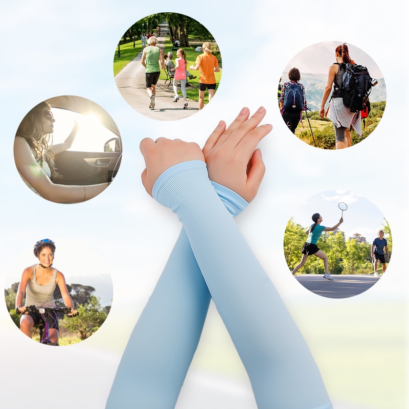 Găng Tay Dài Hở Ngón Chống Nắng Chống Tia UV Thời Trang Mùa Hè Dành Cho Nam Và Nữ Khi Đi Xe Máy
