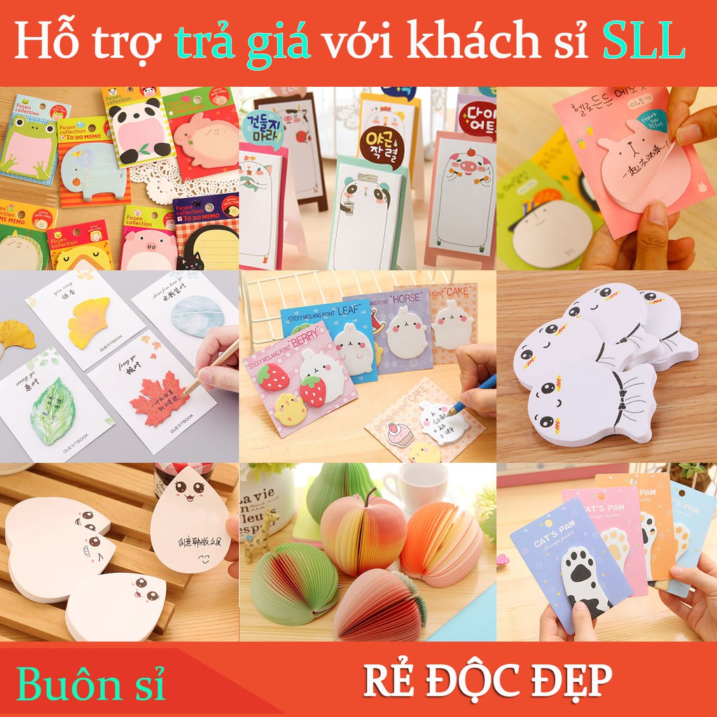 Combo 1-3 Note Ghi Chú nhiều hình dễ thương