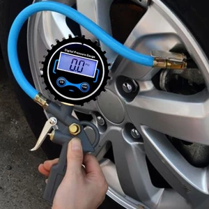 OXXGGKAO Kỹ Thuật Số Lốp Lốp Xe Máy Đo Áp Suất Không Khí Đồng Hồ Đo Áp Suất Lốp Kỹ Thuật Số Đèn Nền Màn Hình LCD Cho Xe Tải Moto