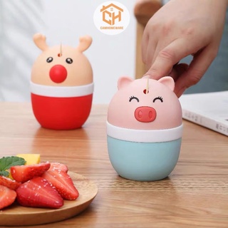 Hộp Đựng Tăm Hình Con Vật Tự Động Dễ Thương Cam Homeware