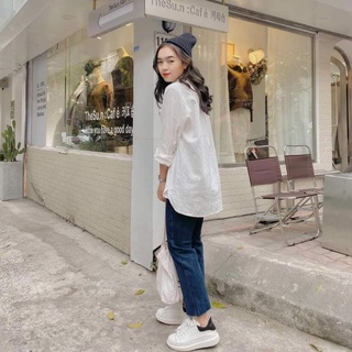 Áo sơ mi trơn dài tay 1 túi 5 màu, chất vải kate lụa thoáng mát, thời trang nữ Basic